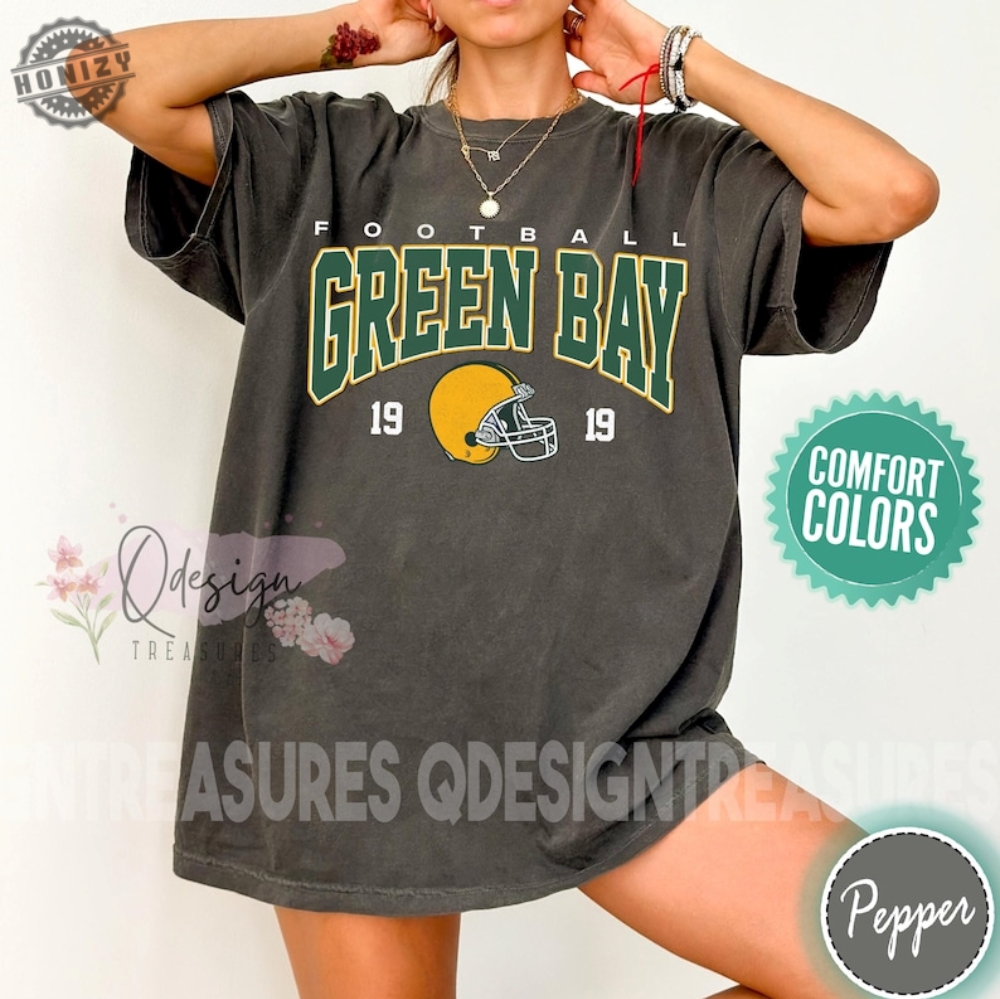 Green Bay Football Shirt Retro Green Bay Varsity Crewneck Tshirt Vintage Style Hoodie Green Bay Sweatshirt