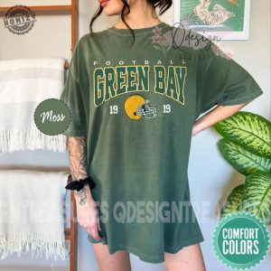 Green Bay Football Shirt Retro Green Bay Varsity Crewneck Tshirt Vintage Style Hoodie Green Bay Sweatshirt honizy 3