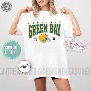 Green Bay Football Shirt Retro Green Bay Varsity Crewneck Tshirt Vintage Style Hoodie Green Bay Sweatshirt honizy 5