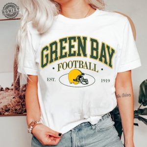 Vintage Green Bay Football Sweatshirt Green Bay Hoodie Game Day Tshirt Wisconsin Football Shirt honizy 2