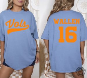 Tennessee Vols Wallen Shirt Wallen 16 Tshirt Morgan Wallen Inspired Vols Sweatshirt Tennessee Volunteer Football Fan Shirt honizy 2