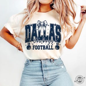 Cowboy Coquette Bow Shirt Cowboy Football Coquette Bow Hoodie American Football Tshirt Coquette Bow Cowboy Sweatshirt Cowboy Bow Game Day Touch Down Shirt honizy 2