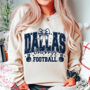 Cowboy Coquette Bow Shirt Cowboy Football Coquette Bow Hoodie American Football Tshirt Coquette Bow Cowboy Sweatshirt Cowboy Bow Game Day Touch Down Shirt honizy 3