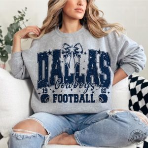 Cowboy Coquette Bow Shirt Cowboy Football Coquette Bow Hoodie American Football Tshirt Coquette Bow Cowboy Sweatshirt Cowboy Bow Game Day Touch Down Shirt honizy 4