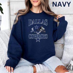 Vintage Dallas Football Shirt Dallas Cowboys Football Tee Dallas Football Fan Gift Shirt Cowboys Fan Crewneck Sweatshirt Nfl Game Day Apparel honizy 5