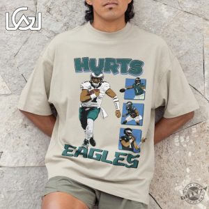 Philadelphia Eagles Shirt Vintage Comic Style Jalen Hurts Eagles Tshirt Retro Nfl Fan Apparel 90S Vintage Hoodie Football Gifts honizy 3