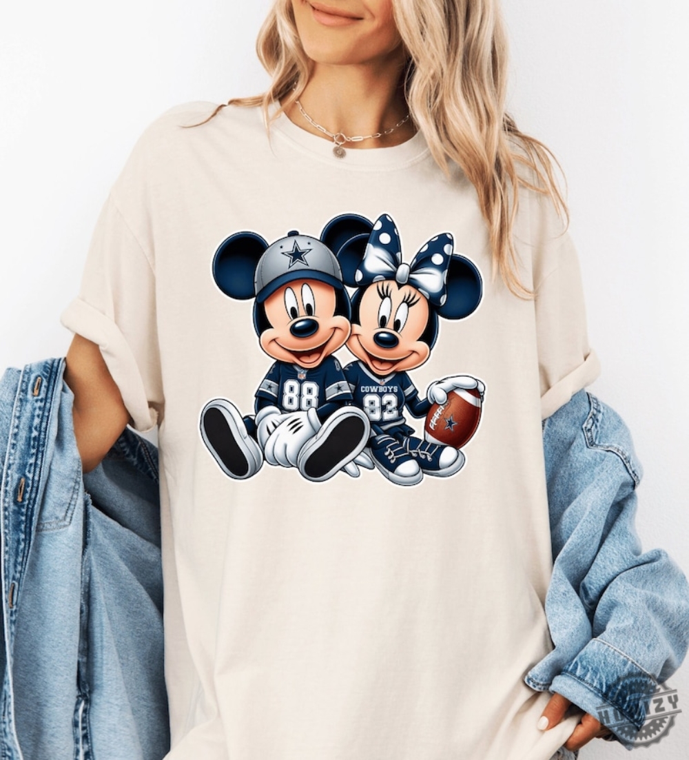 Dallas Football Minnie Shirt Minnie And Mickey Football Hoodie Mickey Youth Sweater Disney Dallas Football Sweatshirt