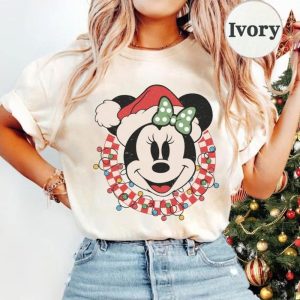 Retro Disney Checkered Christmas Shirt Disney Couple Christmas Tshirt Mickey Minnie Christmas Sweatshirt Mickeys Very Merry Christmas Party Tee honizy 2