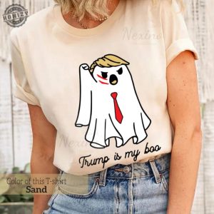 Halloween Trumpkin Shirt President Donald Trump 2024 Tshirt Trump Is My Boo Hoodie Republican Halloween Sweatshirt Trump Halloween Shirt honizy 4