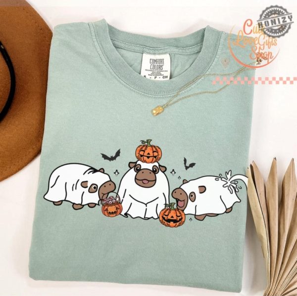 Moo Deng Shirt Baby Pygmy Hippo Moo Deng Tshirt Moo Deng Halloween Sweatshirt Trendy Halloween Hoodie Halloween Shirt honizy 1