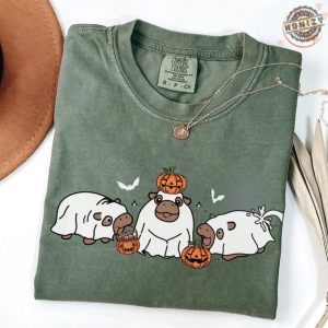 Moo Deng Shirt Baby Pygmy Hippo Moo Deng Tshirt Moo Deng Halloween Sweatshirt Trendy Halloween Hoodie Halloween Shirt honizy 2