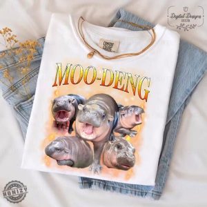 Hippo Moo Deng Shirt Moo Deng Bouncy Pig Tshirt Cute Thai Baby Hippo Hoodie Moo Deng Sweatshirt Baby Hippo Tee I Love Moo Deng Shirt honizy 4