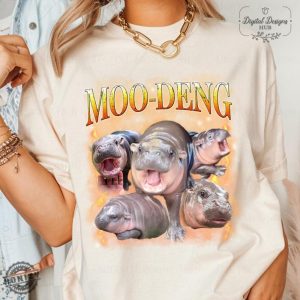 Hippo Moo Deng Shirt Moo Deng Bouncy Pig Tshirt Cute Thai Baby Hippo Hoodie Moo Deng Sweatshirt Baby Hippo Tee I Love Moo Deng Shirt honizy 5