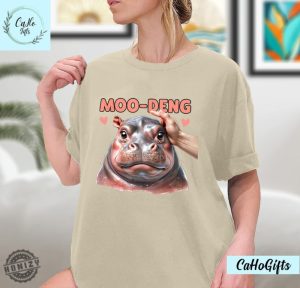 Moo Deng Bouncy Pig In Thai Picture The Cute Baby Hippo Shirt Baby Hippo Khao Kheow Open Zoo Tshirt Baby Hippo Shirt Sweatshirt Hoodie honizy 2