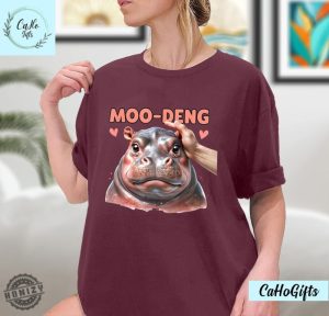 Moo Deng Bouncy Pig In Thai Picture The Cute Baby Hippo Shirt Baby Hippo Khao Kheow Open Zoo Tshirt Baby Hippo Shirt Sweatshirt Hoodie honizy 4