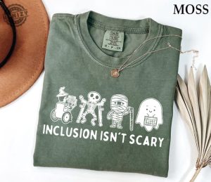 Inclusion Isnt Scary Halloween Shirt Slp Halloween Sweatshirt Halloween Sped Teacher Tshirt Inclusion Awareness Hoodie Teacher Tee honizy 2