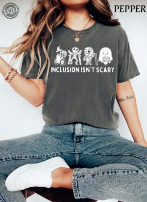 Inclusion Isnt Scary Halloween Shirt Slp Halloween Sweatshirt Halloween Sped Teacher Tshirt Inclusion Awareness Hoodie Teacher Tee honizy 3