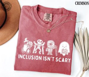 Inclusion Isnt Scary Halloween Shirt Slp Halloween Sweatshirt Halloween Sped Teacher Tshirt Inclusion Awareness Hoodie Teacher Tee honizy 6