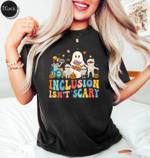 Inclusion Isnt Scary Halloween Shirt Slp Halloween Sweatshirt Halloween Sped Teacher Tee Inclusion Awareness Hoodie Teacher Tee honizy 5