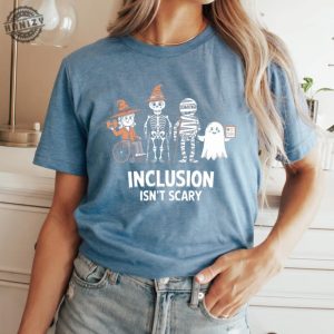 Inclusion Isnt Scary Halloween Shirt Slp Halloween Sweatshirt Halloween Sped Teacher Tshirt Inclusion Awareness Hoodie Teacher Gift honizy 3