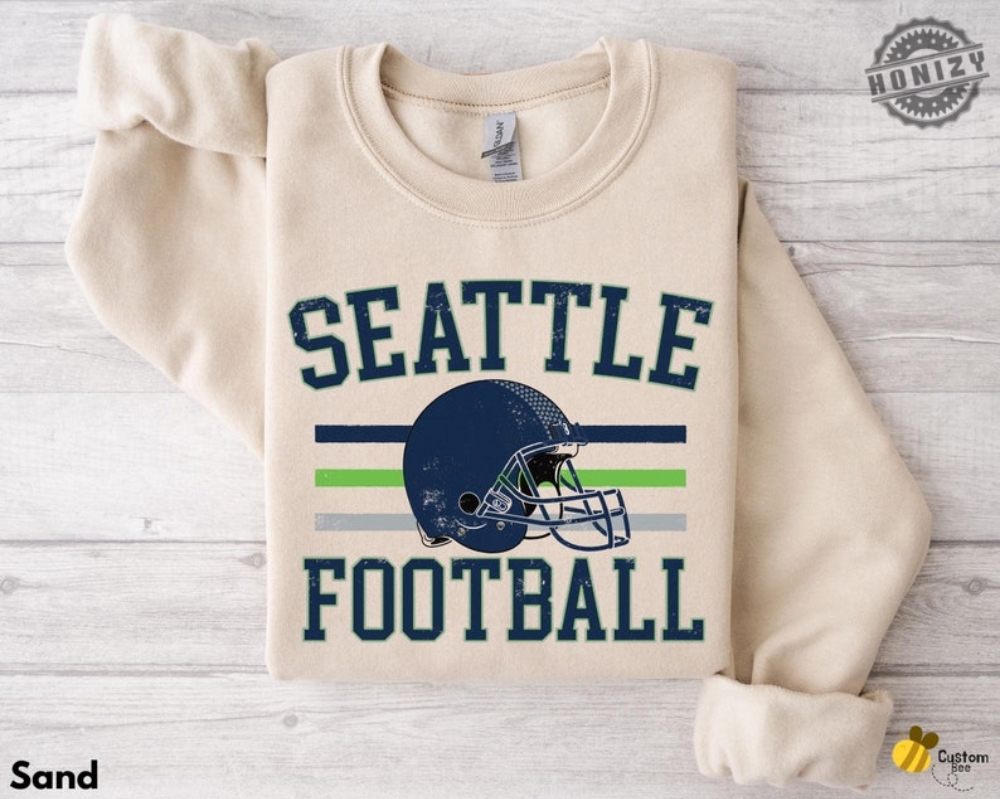 Seattle Football Tshirt Unisex Seattle Sweatshirt Game Day Apparel Seattle Football Fan Shirt Gift For Football Lovers honizy 1