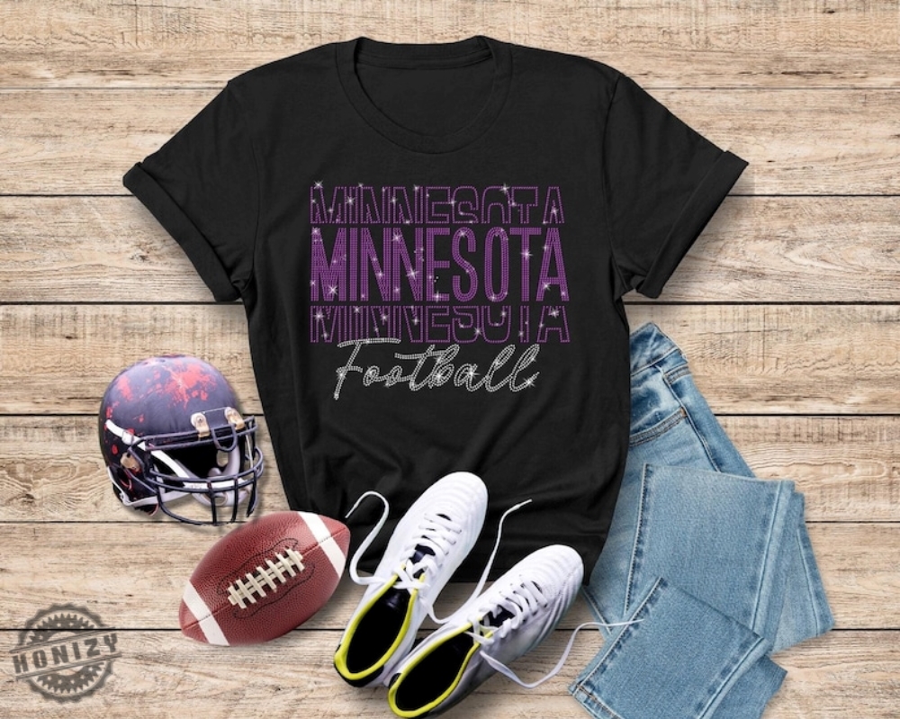 Minnesota Rhinestone Sparkling Gameday Shirt Football Lovers Idea For Team Fan Apparel Perfect Gift For Sunday Football Funny Youth Shirt honizy 1