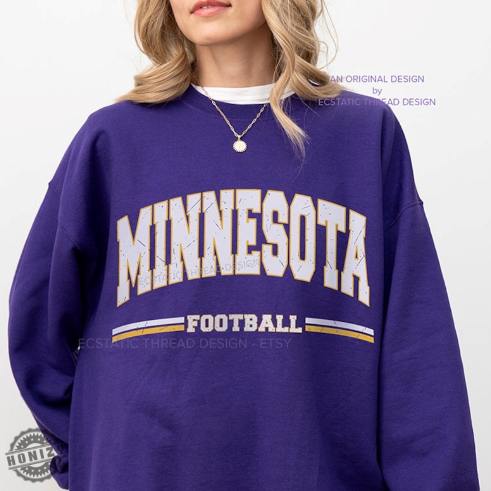 Vintage Minnesota Football Shirt Distressed Minnesota Football Crewneck Sweatshirt Vikings Hoodie Minnesota Football Fan Gift