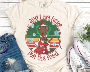 Retro Disney Gonzo And Rizzo The Rat Muppet Christmas Carol Shirt I Am Here To Tell The Story Hoodie And I Am Here For The Food Sweatshirt Disneyland Trip Tshirt honizy 3