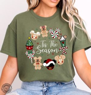 Disney Tis The Season Christmas Shirt Mickey And Minnie Christmas Tshirt Mickey And Minnie Gingerbread Sweatshirt Christmas Party Hoodie honizy 5