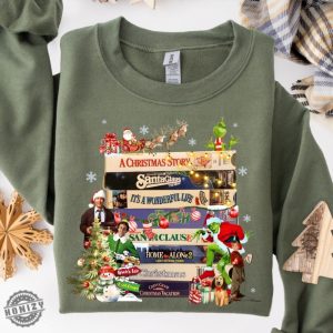 Retro Christmas Movies Shirt Nostalgic Christmas Vhs Movies Sweatshirt Christmas 90S Movies Tshirt Adult Christmas Costume Hoodie Christmas Shirt honizy 3