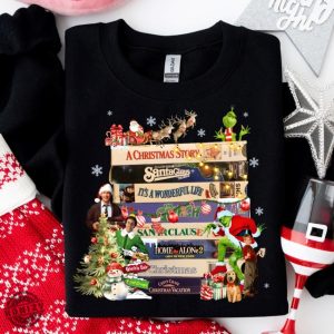 Retro Christmas Movies Shirt Nostalgic Christmas Vhs Movies Sweatshirt Christmas 90S Movies Tshirt Adult Christmas Costume Hoodie Christmas Shirt honizy 7