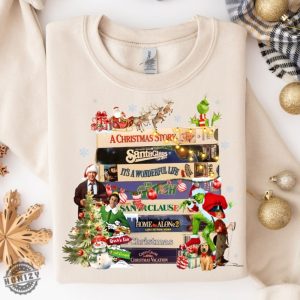 Retro Christmas Movies Shirt Nostalgic Christmas Vhs Movies Sweatshirt Christmas 90S Movies Tshirt Adult Christmas Costume Hoodie Christmas Shirt honizy 8