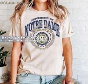 Retro Style University Of Notre Dame 1842 Sweatshirt University Of Notre Dame 1842 Tshirt Usa University Shirt honizy 2