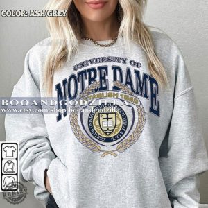 Retro Style University Of Notre Dame 1842 Sweatshirt University Of Notre Dame 1842 Tshirt Usa University Shirt honizy 3