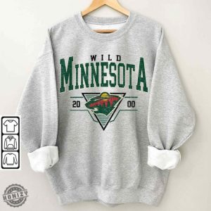 Vintage 90S Minnesota Wild Shirt Crewneck Minnesota Wild Sweatshirt Jersey Hockey Gift For Christmas honizy 6