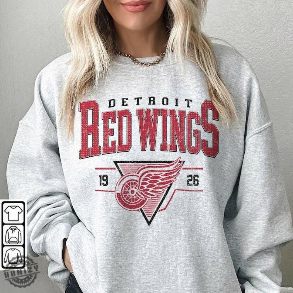 Vintage 90S Detroit Red Wings Shirt Crewneck Detroit Red Wings Sweatshirt Jersey Hockey Gift For Christmas