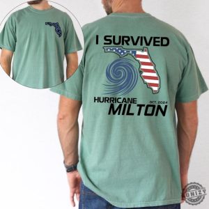 I Survived Hurricane Milton 2024 2 Sides Shirt Florida Strong Survivor Tee Tropical Souvenir Apparel Hurricane Milton Shirt honizy 4