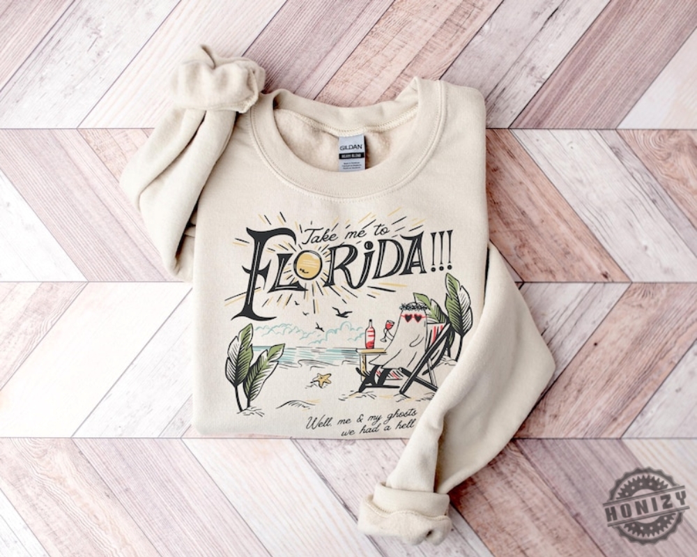 Take Me To Florida Shirt Summer Vacation Sweatshirt Girls Trip Tshirt Tropical Holiday Hoodie Girls Trip Matching Shirt