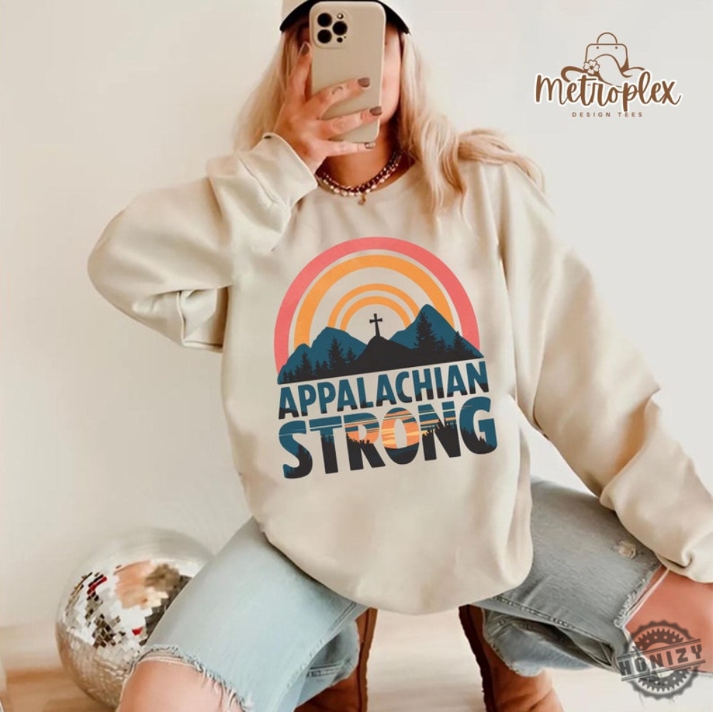 Appalachian Strong Shirt Hurricane Milton Western Graphic Tee North Carolina Sweatshirt Gift Ideas For Support Squad