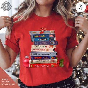 Vintage Christmas Movies Vhs Shirt Christmas Crewneck Sweatshirt Retro Vhs Xmas Tapes Gift For Her Hoodie Family Reunion Tshirt 1990S Holiday Shirt honizy 3