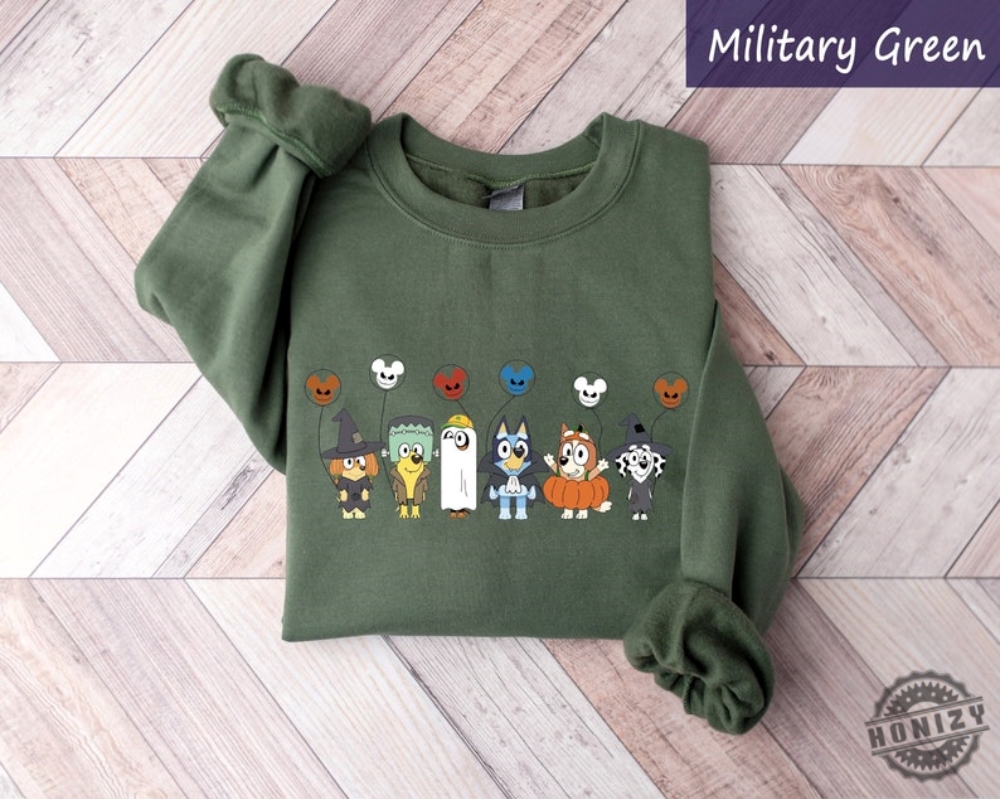 Bluey Halloween Shirt Bluey Halloween Costume Tshirt Bluey Halloween Sweatshirt Bluey Kids Halloween Hoodie Bluey Spooky Halloween Gift