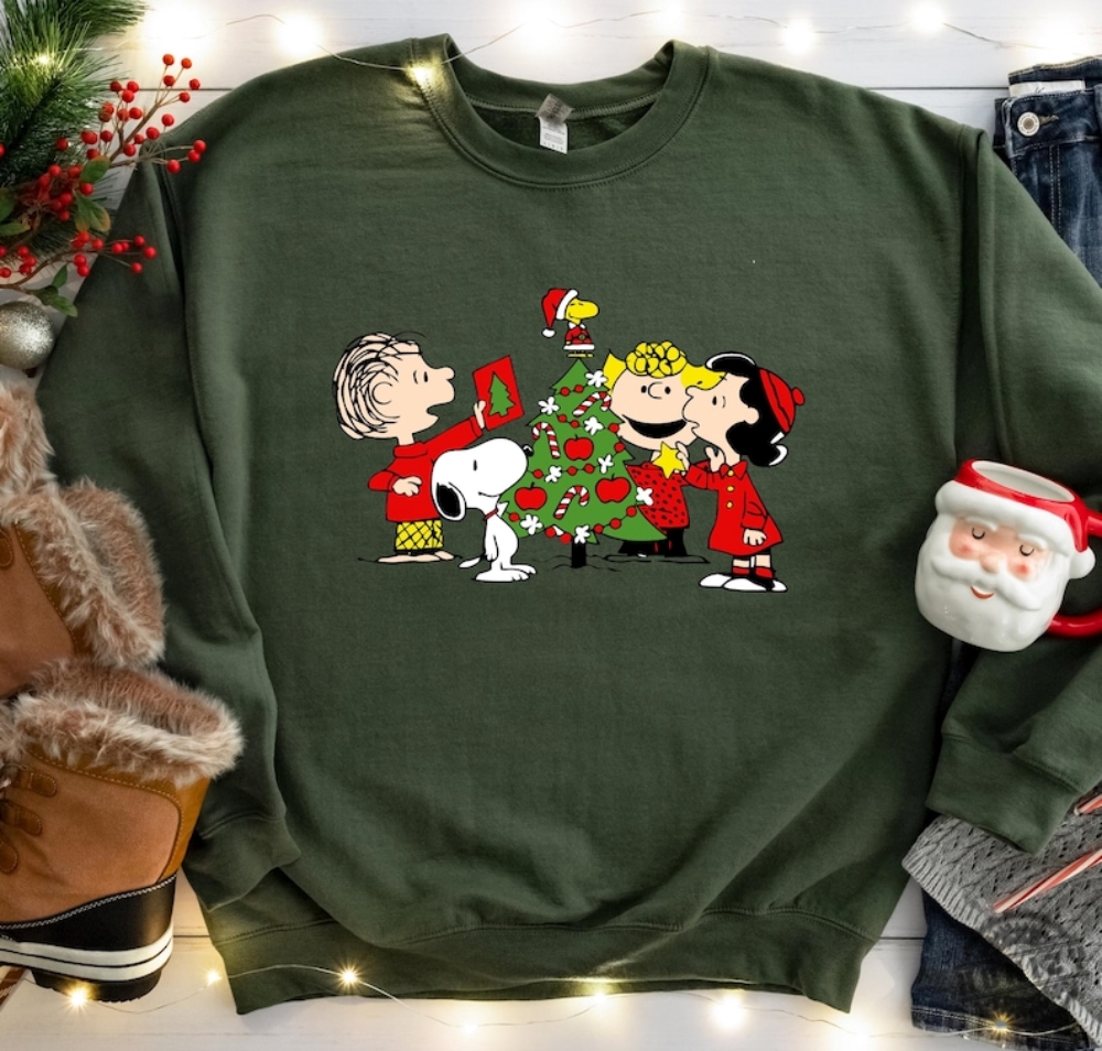 Snoopy Christmas Shirt Charlie Brown Christmas Sweatshirt Family Matching Christmas Party Hoodie Christmas Tee Gifts honizy 1