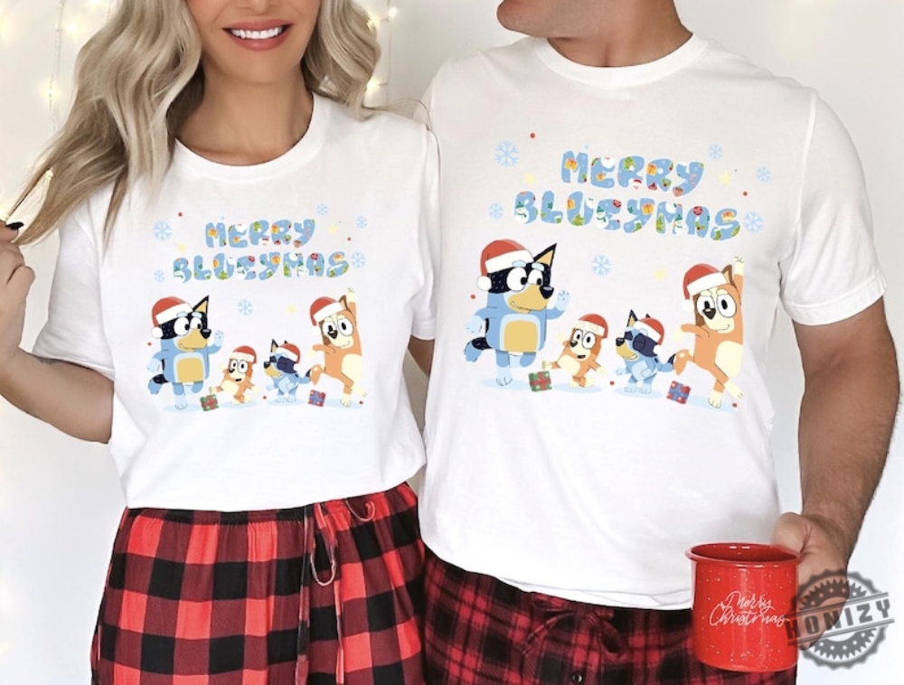 Merry Blueymas Shirts Christmas Family Shirt Family Matching Pajamas Tees Christmas Gift Shirt Blue Christmas Shirt Christmas Toddler Blue