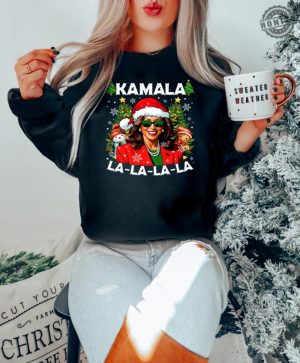 Kamala Harris Christmas Shirt Funny Holiday Sweater Political Hoodie 2024 Election Tshirt Xmas Sweatshirt Santa Gift honizy 3