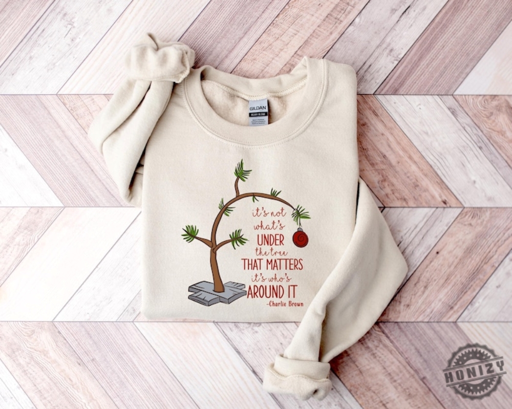 Charlie Brown Christmas Tree Sweatshirt Holiday Graphic Tee Cozy Winter Shirt Vintage Christmas Design Hoodie Festive Quote Apparel