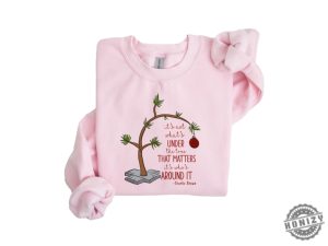 Charlie Brown Christmas Tree Sweatshirt Holiday Graphic Tee Cozy Winter Shirt Vintage Christmas Design Hoodie Festive Quote Apparel honizy 5