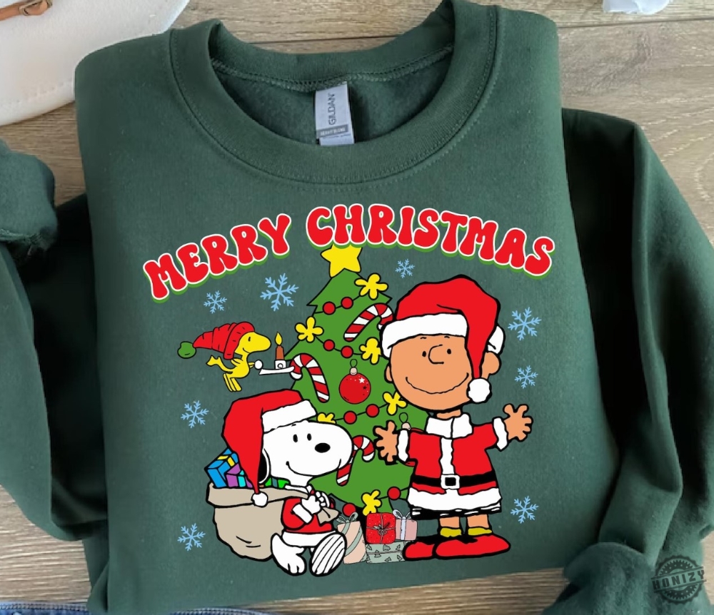 Merry Christmas Peanuts Dog Shirt