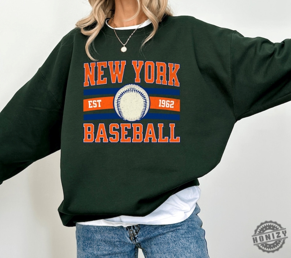 New York Met Sweatshirt New York Baseball Tshirt New York Baseball Hoodie New York Game Day Sweatshirt