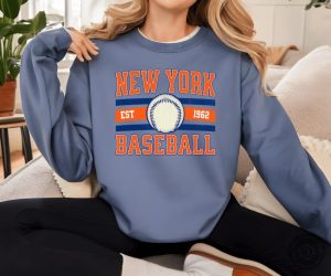 New York Met Sweatshirt New York Baseball Tshirt New York Baseball Hoodie New York Game Day Sweatshirt honizy 4