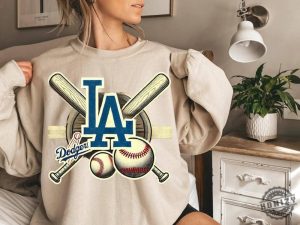 Los Angeles Dodgers Vintage Baseball Sweatshirt Vintage Style Los Angeles Baseball Dodgers Hoodie Trendy Summer Tshirt Game Day Shirt honizy 4